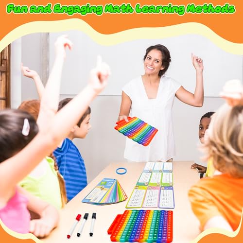 Multiplication Flash Cards + Math Board - color: C+p