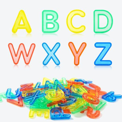 52 Pcs Plastic Capital Letters, 2 Sets of Capital Letters - color: Capital Letters