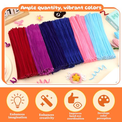 100 Pcs Pipe Cleaners Bulk Craft Suppies Light Blue Pipe Cleaners - color: Light Blue