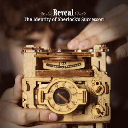iDventure Cluebox PRO Sherlock's Camera, Escape Room Puzzle Box for Adults - color: Camera of Sherlock Holmes