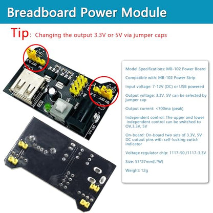 Electronic Components Starter Kit 519 Pcs for Arduino & Raspberry pi - size: Arduino starter kit -519pcs