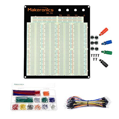 Makeronics 3220 Solderless Breadboard Kit 560 U-Shape 65 PCS Jumper Wire