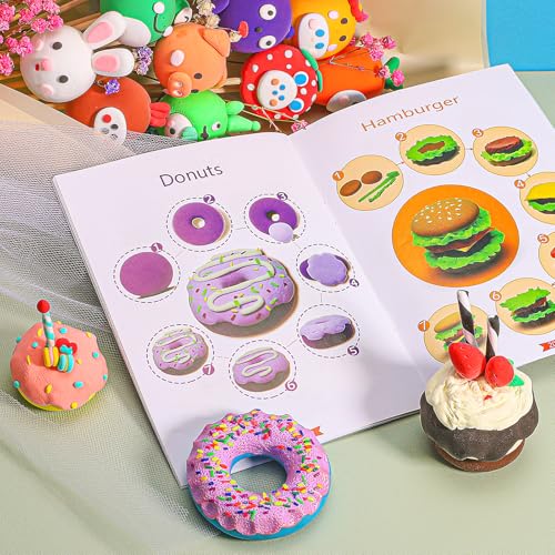 ifergoo Air Dry Clay, 65 Colors Magic Foam DIY Molding Clay for Slime - color: 65 Colors