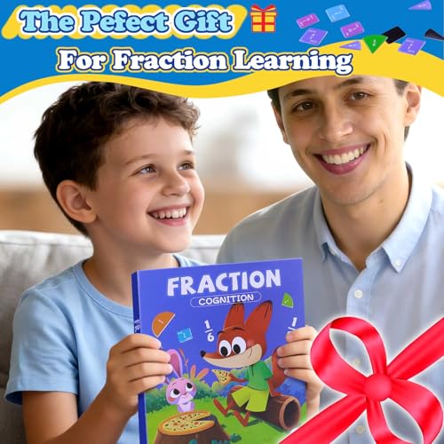 Magnetic Fraction Educational Puzzle Set, Fraction Educational Book for Kid