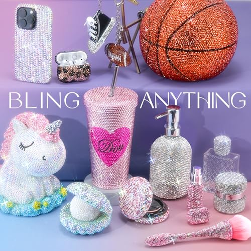 25000 Pcs Resin Jelly Rhinestones Kit, Black 2/3/4/5/6mm Flatback Rhinestones with 2 Pcs B7000 Jewelry Glue & Tools, All-in-One Bedazzling Kit for DIY Arts & Crafts Gifts - color: Black