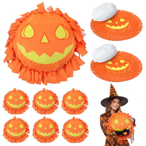 Weysat 6 Sets Halloween Pumpkin Tied Pillow Craft Kit Jack-o'-Lantern - style: Halloween Pumpkin