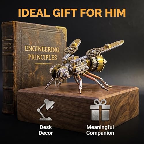 3D Metal Puzzle Kits for Adults Teens-160+Pcs-Mechanical Assembly Bee Insect Models-3 Hours to Build-Ideal for Birthday Gifts and Decorations(Mechanical Bee A) - style: Mechanical Bee A