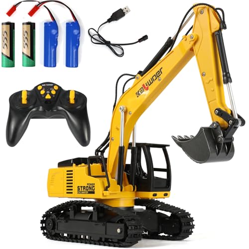 Remote Control Excavator for Boys with Sound & Lights for 40+ Mins Play