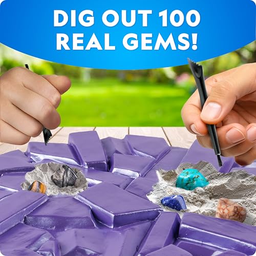National Geographic Gigantic Gemstone Dig Kit with 100 Real Gems - style: 100 Stunning Gems