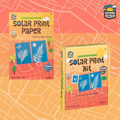 Toysmith Outdoor Discovery Solar Print Paper Kit, Multicolor, 36 Sheets