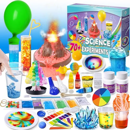 UNGLINGA 70+ Experiments Science Kit for Kids, Chemistry Set - style: science kits with 70+ experiments