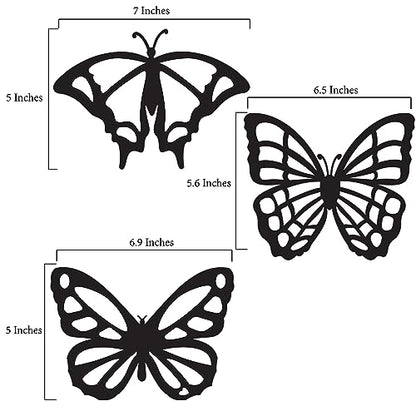 VHALE Suncatchers Craft 3 Sets (9 Cutouts) w Tissue Papers Stained Glass Effect Paper Sun Catcher Kit, Window Art, Classroom Crafts, Creative Art Projects, Kids Party Favors (Butterfly) - style: Butterfly