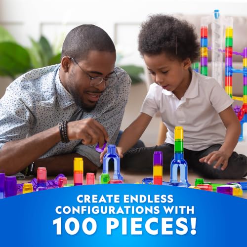 National Geographic Glow-in-the-Dark Motorized Marble Run for Kids 8-12 - style: 100-Piece Glow-in-the-Dark Marble Run