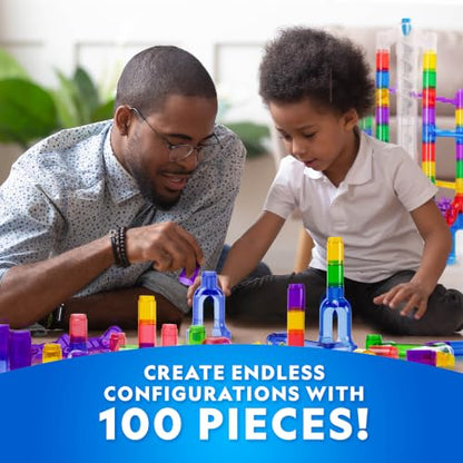 National Geographic Glow-in-the-Dark Motorized Marble Run for Kids 8-12 - style: 100-Piece Glow-in-the-Dark Marble Run