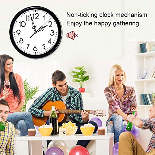 EMOON 2 Pack Non Ticking Clock Mechanism with 4 Pack Clock Hands, Clock Movement Motor Kit for Clock Repair, Replacement and Custom Clock (Total Shaft Length 5/8 in) - size: Total Shaft Length 5/8 in