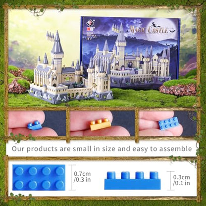 2680PCS Harry Magic Castle Micro mini Building Blocks Toys Sets(Gift Box) - color: Castle