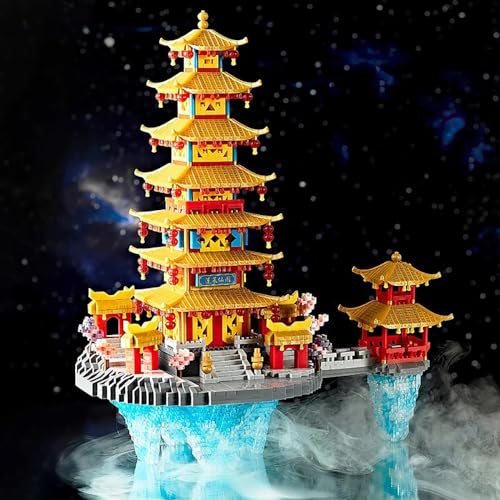 Penglai Asgard Micro Brick Building Set (5146 Pieces) – Famous Chinese Fable Architecture Model Educational Toy Gift for Kids and Adults - color: Penglai Asgard