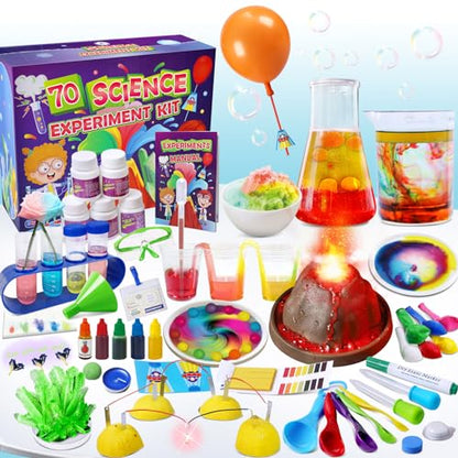 UNGLINGA 70 Lab Experiments Science Kits for Kids Chemistry Set Toys - style: Science kit with 70 experiments