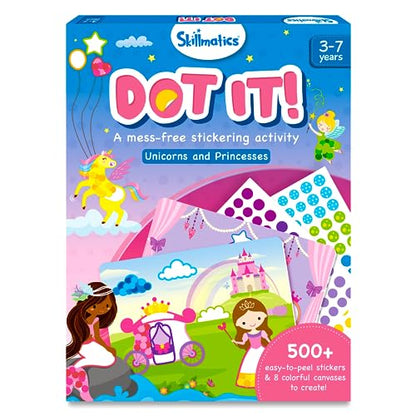Skillmatics Dot It Sticker Art – Unicorns & Princesses, Craft Kit for Kids - style: 1. Unicorns & Princesses