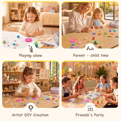 Polymer Clay Kit 50 Colors, Oven Bake Clay for Kids & Artists