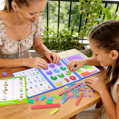 Magnetic Fraction Educational Puzzle Set, Fraction Educational Book for Kid