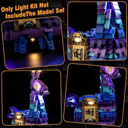 Vaodest Led Light for Lego 77071 Fortnite Supply Llama Blocks Model,Design and Configuration Compatible with Model 77071(Led Light Only, Not Building Block Kit) - style: 77071 Fortnite Supply Llama Set