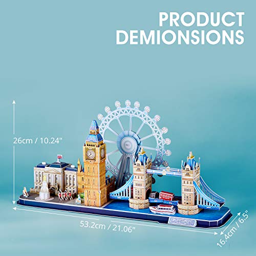 CubicFun London City Line 3D Architecture Puzzle, 107 Pieces - style: 3 CITY LINE LONDON