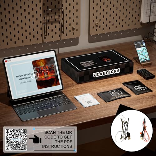 YEABRICKS LED Light Kit for Lego LOTR Balrog Book Nook 10367 - style: Only Light Balrog Book Nook