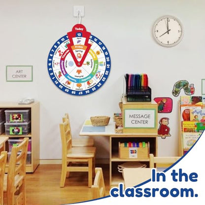 Wheel of the Year,Season Calendar Wheel,Montessori Felt Circular Calendar Wheel of the Year,Seasons Wheel Calendar Montessori Homeschool Wheel fo the Year Calendar for Kids Preschool - style: Calendar Wheel