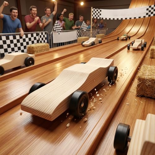 6 Sets Derby Car Kits, Pre-Cut Muscle Car Body