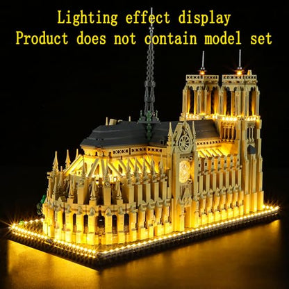GEAMENT LED Light Kit Compatible with LEGO Notre Dame de Paris - Lighting Set for Architecture 21061 (Model Set Not Included) - style: For 21061