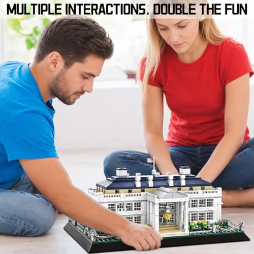 CAXIMSY White House Model Building Block Sets 895 Pieces Washington Famous Landmark Architecture Gifts for Adults - color: White House Architecture