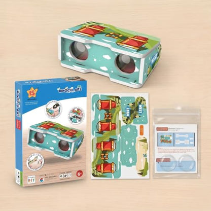 STEM DIY Binoculars Kit - Build & Explore Optics, Astronomy - style: Binoculars