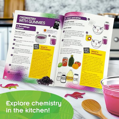 Thames & Kosmos Dinosaur Gummy Candy Lab, Tasty Labs STEM Experiment Kit, Make Your Own Dinosaur-Shaped Gummies, Explore Chemistry in Cooking, Safe to Eat, Ages 6+, Made in USA | 2-Language Ver, EN/FR