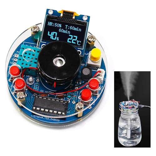STEM Humidity DIY Kit Soldering Practice Kit Humidity Soldering Project with Temperature OLED Display for Electronics Enthusiasts Learn Arduino Programming & Circuit Design
