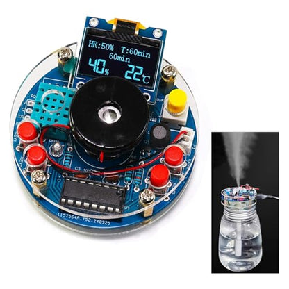 STEM Humidity DIY Kit Soldering Practice Kit Humidity Soldering Project with Temperature OLED Display for Electronics Enthusiasts Learn Arduino Programming & Circuit Design
