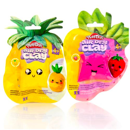 Play-Doh Scented Air Dry Clay, 2-Pack Summer Bundle, 1 Pink Strawberry, 1 Yellow Pineapple, Arts and Crafts, Craft Supplies, Modeling Clay for Kids, Toddler Party Favors, Goodie Bag Stuffers - color: Summer