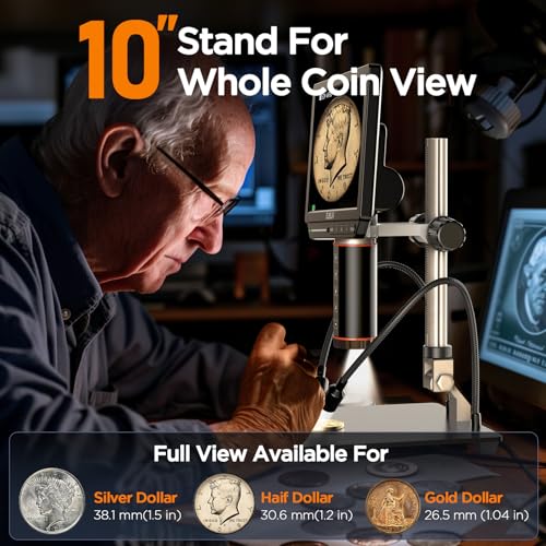 Elikliv Autofocus 4K Digital Microscope EM4K-AF, 8" Soldering Microscopes