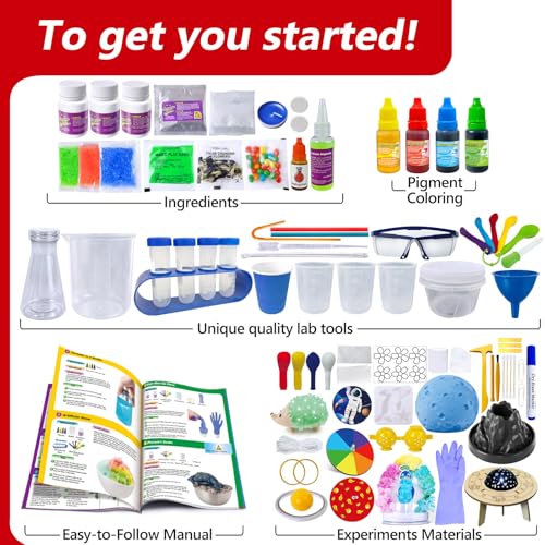 UNGLINGA 300+ Experiments Science Kit for Kids Chemistry Set S.T.E.M Toys - style: science kit with 300+ experiments