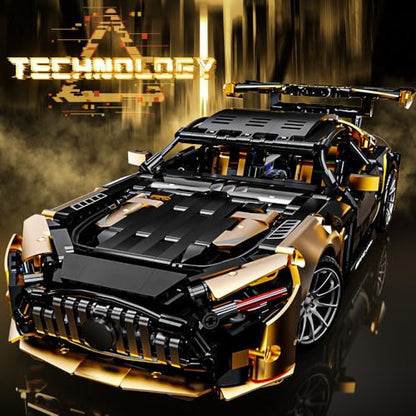APAWR 1:14 MOC Building Set Raceing Model, Sports Car Building Blocks Toys Boys or Adults Kits，Super Cars for Boys Age 8+and Adult，Collectable Model Car Building Kit(1368pcs)