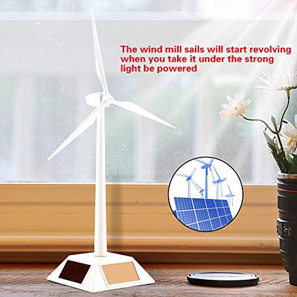 Solar Wind Toy Solar Powered Wind Mill ABS Plastic Mini Wind Turbines Home Decor Toy
