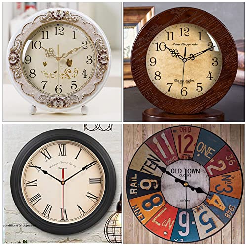 EMOON 6 Pieces Clock Mechanism Replacement Kit with 9 Pack Clock Hands, Silent Sweep Clock Motor Kit Battery Operated for Clock Repair DIY Replacement, Custom Clock - size: Total Shaft Length 5/8 in