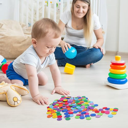 NUOBESTY 300pcs Place Value Disks 10 Values Decimals to Whole Numbers Counting Chips for Kids Base 10 Place Value Manipulatives Math Counters Discs Set for Elementary School Math Supplies