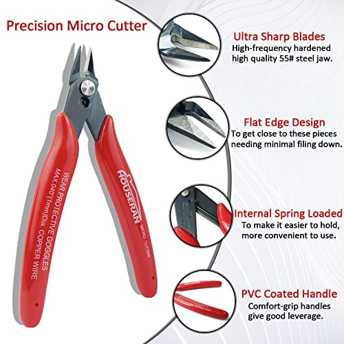2pc Set Wire Cutters 5 Inch Flush Cutter Side Cutting Pliers