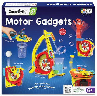 Smartivity 10-in-1 Motor Powered Gadgets Kit for Kids 6-12