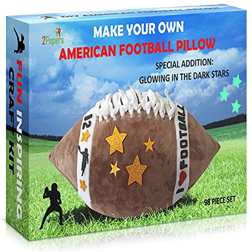 Make Your Own American Football Plush Pillow Kit Kids Gift Art & Craft Set - style: FOOTBALL