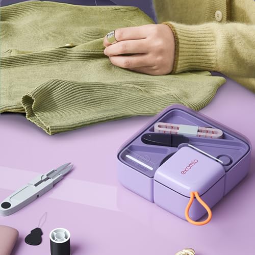 Sewing Kit, Needle and Thread Kit with Travel Sewing Supplies and Accessories for Adults,Kids,Beginner with Scissors,Sewing Needles Thimble,Thread,Seam RipperTape Measure etc (Purple) - color: Purple