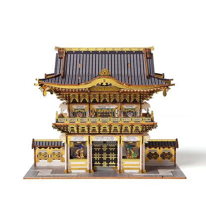 ki-gu-mi Nikko Toshogu Yomeimon Gate Color Edition – Wooden 3D Puzzle Model Kit – DIY Japanese Architecture Craft – No Tools Required – Display Piece & Gift Idea - style: Yomeimon