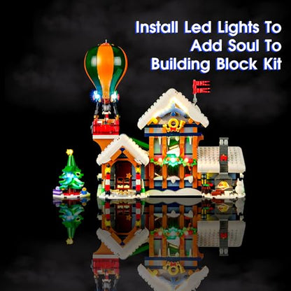 Vaodest LED Light for Lego 10339 Santa's Post Office, Christmas Décor Lights Set,Design and Configuration Compatible with Model 10339 (LED Light Only, Not Building Block Kit)