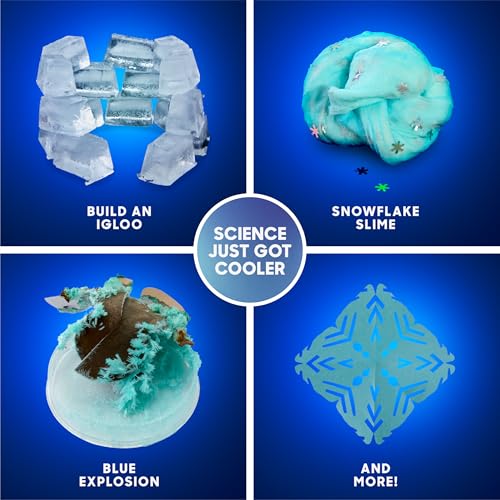 Discovery Frozen Earth Science Kit for Kids| 29 Science Experiments| Grow Crystals, Instant Snow, Snowflake Slime, Frozen Volcano| STEM Chemistry Activity Set| Educational Learning Toy| Gift Ages 8+